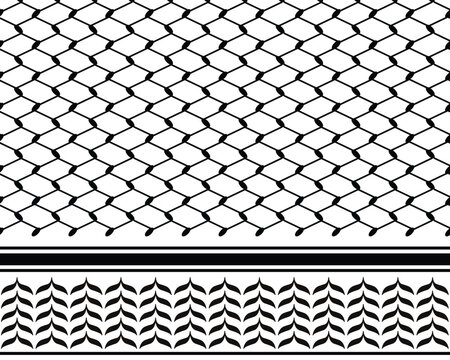 Keffiyeh Palestine Fishnet Seamless Pattern Background Wallpaper