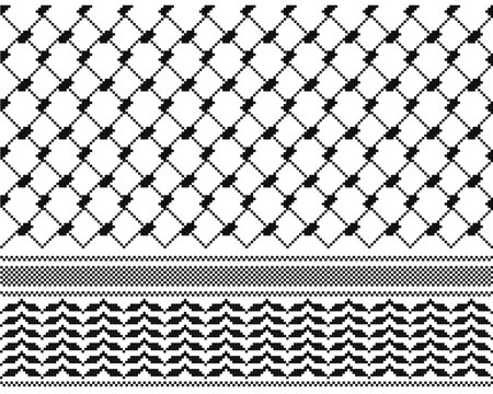 Keffiyeh Palestine Fishnet Cross Stitch Seamless Pattern Background Wallpaper
