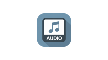 Music app icon for audio streaming and listening platform