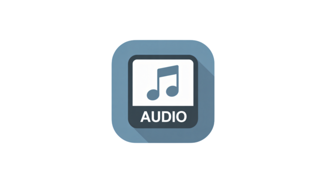 Music app icon for audio streaming and listening platform