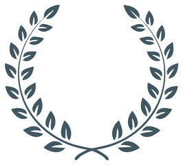 Obraz premium Floral Wreath Olive Branch Laurel Twigs Leaves Vector Illustration