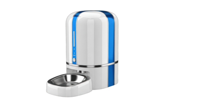 Automatic Pet Feeder with Stainless Steel Bowl for Pets.