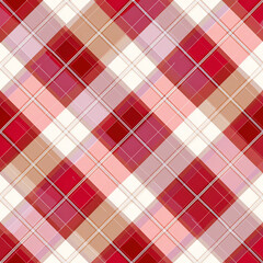 A red and white plaid pattern