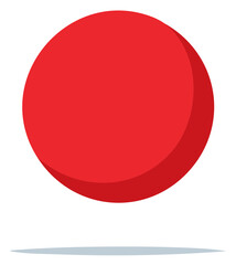 Bold Red Circle with Subtle Shadow and Light Effect Minimalist Geometric Shape Design