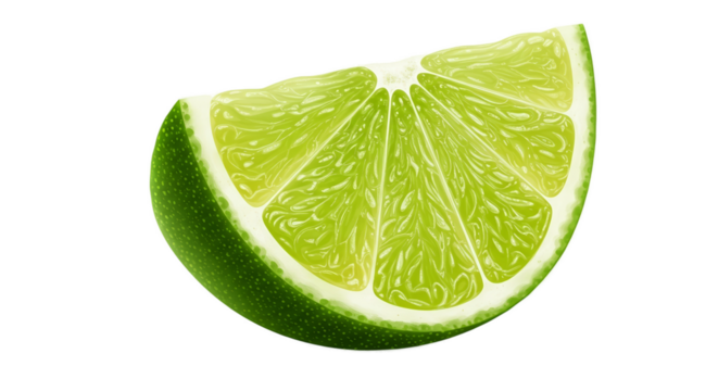 Fresh Lime Slice Isolated On Soft Green Background Realistic Photo