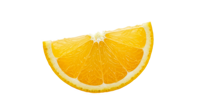 Fresh Orange Slice Citrus Fruit Yellow Background