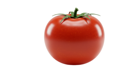 Fresh Red Tomato Isolated Realistic 3D Render Detailed Food