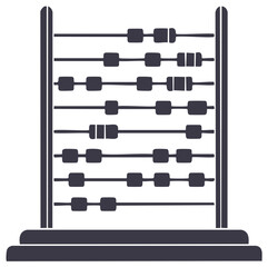 Simple illustration of an abacus, accounting concept, educational tool