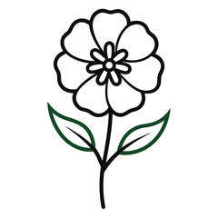 black and white flower