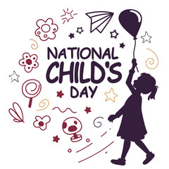 NATIONAL CHILD'S DAY vector illustration