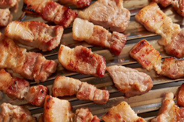 meat on the barbecue
