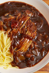 jajangmyeon, black bean sauce noodles