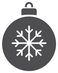 Fototapeta premium Ornament with Snowflake Graphic Holiday Decorations Christmas Ball Icon