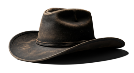 Black Sparkly Cowboy Hat Realistic 3D Render Isolated