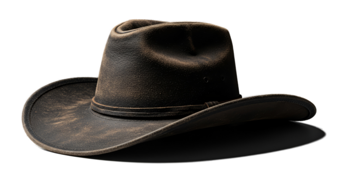 Black Sparkly Cowboy Hat Realistic 3D Render Isolated