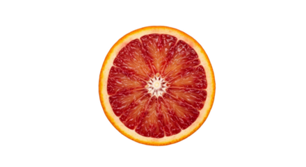 Blood Orange Slice Citrus Fruit Vibrant Red Orange Juice Splash Isolated