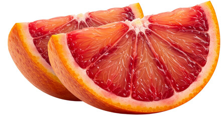 Blood Orange Slices Vibrant Red Juicy Fruit Slice Realistic Photo
