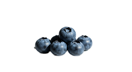 Blueberries Water Drops Realistic Photo Isolated Transparent Background