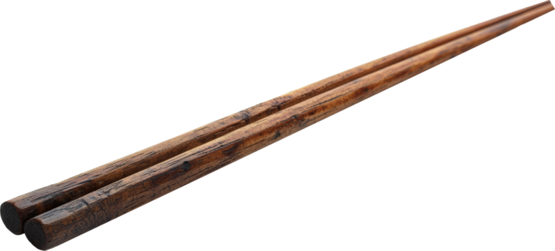 chopsticks isolated on white