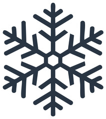 Obraz premium Stylized Snowflake Icon Winter Element Geometric Shape Hexagon Center Vector Graphics