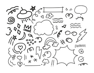 Hand drawn doodle element, sketch style vector illustration