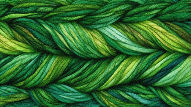 Close Up Woven Green Threads
