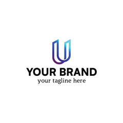 U LETTER LOGO DESIGN FOR STARTUP BUSINESS, FINANCE, AND BRAND