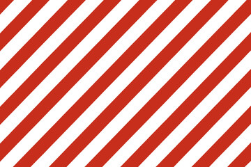 Fototapeta premium Red and white diagonal striped background in simple design 