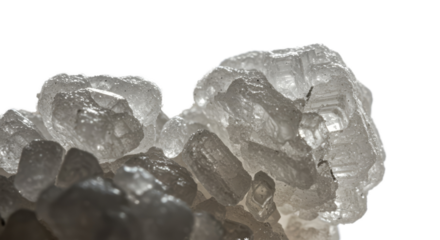 Close-up Macro Crystal Mineral Formation Translucent White Light