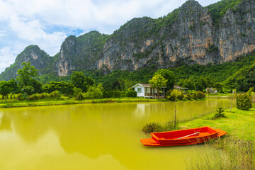 The village of farmers in Phu Pha Man, Khon Kaen province,Thailand.
