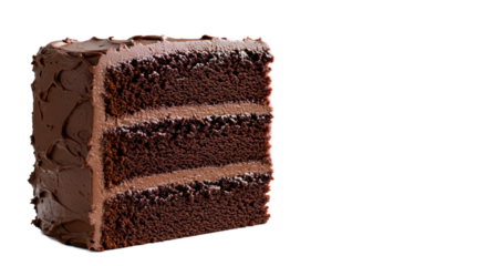 Delicious Chocolate Cake Slice with Frosting on Dark Background