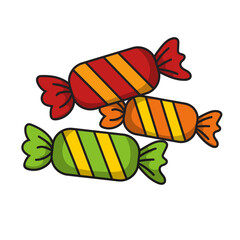 Illustration Of Candy To Celebrate Halloween