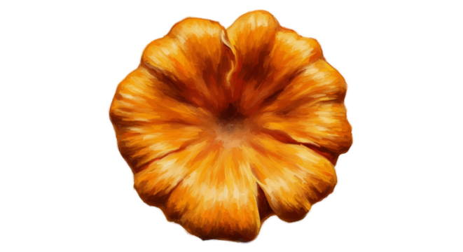 Close Up Textured Orange Flower Illustration with Soft Light - Powered by Adobe