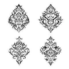 black and white lace pattern