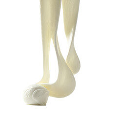 Creamy White Liquid Flowing Smoothly with Gentle Light