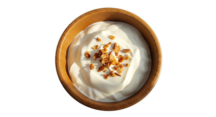 Creamy Yogurt Bowl with Granola Topping Warm Sunlight