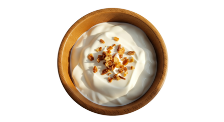 Creamy Yogurt Bowl with Granola Topping Warm Sunlight
