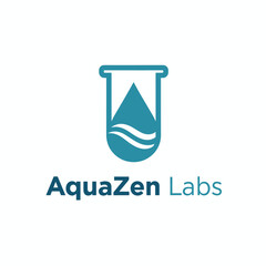 Water Drop and Waves in Flask: AquaZen Purity and Liquid Science Labs.