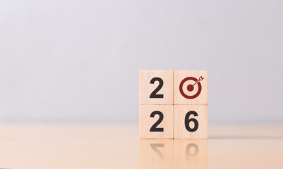 2026 Action Plan. Cubes with text 2026.