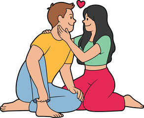 Humorous Cartoon of a Chubby Man Wearing Boxing Gloves, Determined Expression, Ready for a Fight, Funny Fighter Character Vector Illustration.