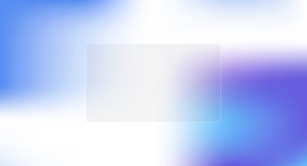 Glassmorphism Empty Frame Blue Gradient Background