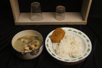 indonesia menu on black table