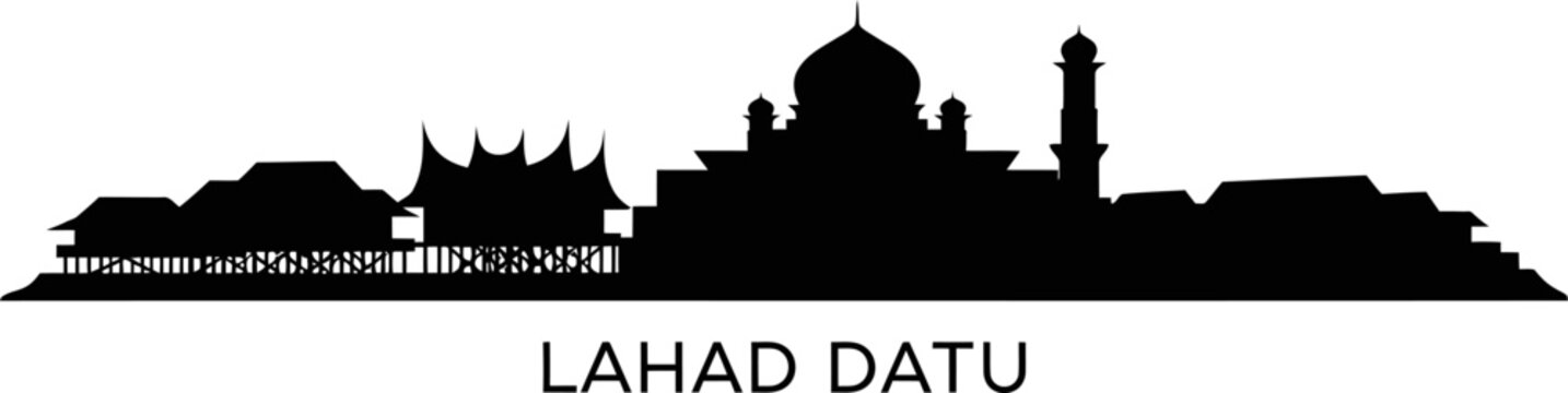 Lahad Datu Skyline Silhouette Landmark Buildings