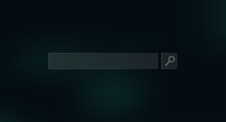 Modern Glassmorphism Search Bar Element Dark Background Magnifying Icon