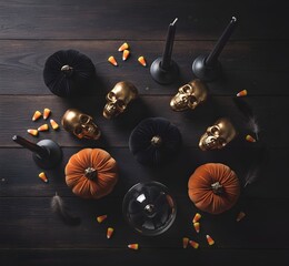 An Elegant and Modern Halloween Flat Lay