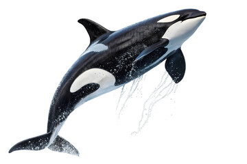 Orca Killer Whale Leaping from Water Marine Life Oceanic Animal Aquatic Creature