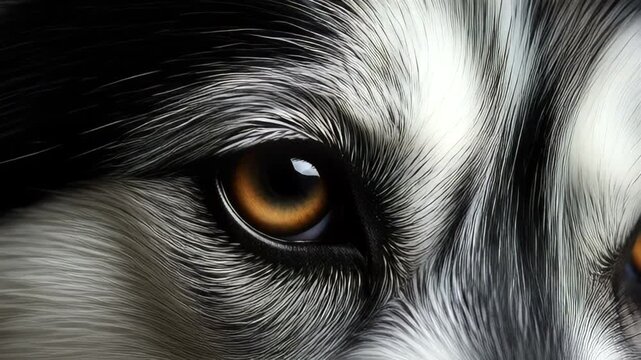 Close-up of a skunk's fur texture showcasing black and white patterns