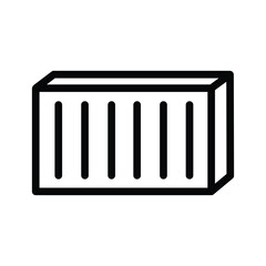 Shipping container line icon, simple cargo logistics vector illustration