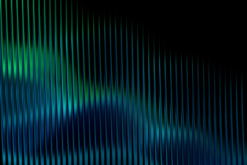 Abstract blue and green glass texture with vertical stripes and light refractions