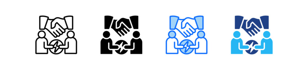 Conflict Resolution Icon Set Multiple Style Collection